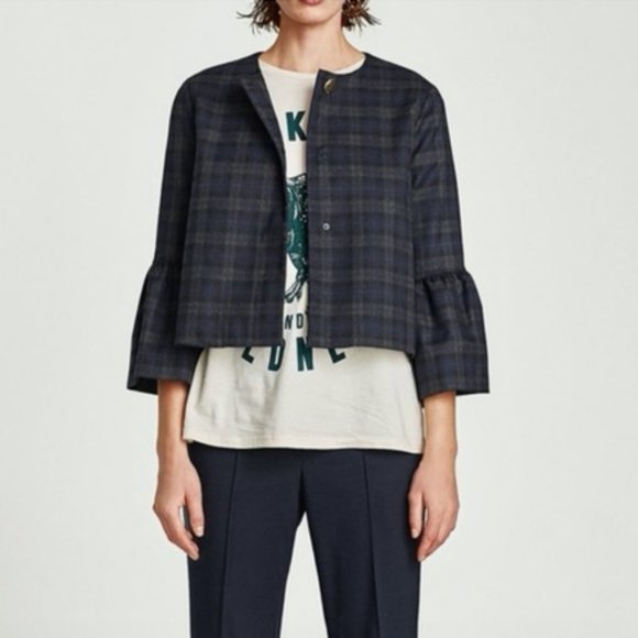 zara tartan jacket